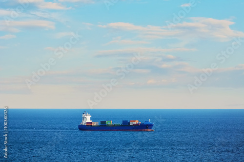 Container Ship in the Sea