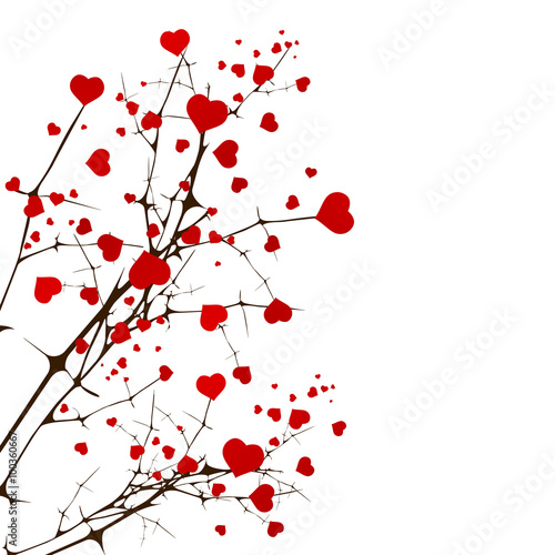 Love Tree With Hearts