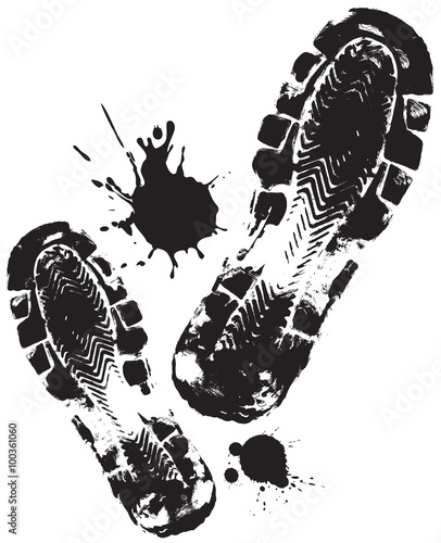black shoe prints