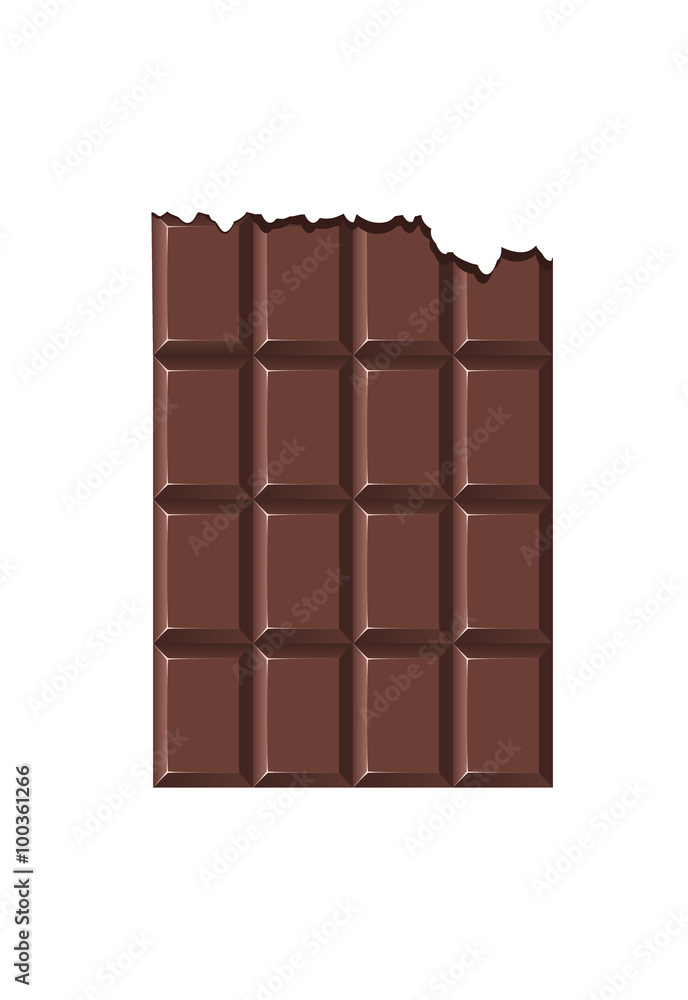 chocolate bar bitten. Vecror chocolate bar bitten. Vecror