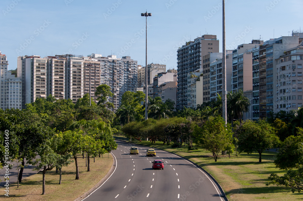 Naklejka premium Apartment Buildings of Flamengo Neighborhood in Rio de Janeiro