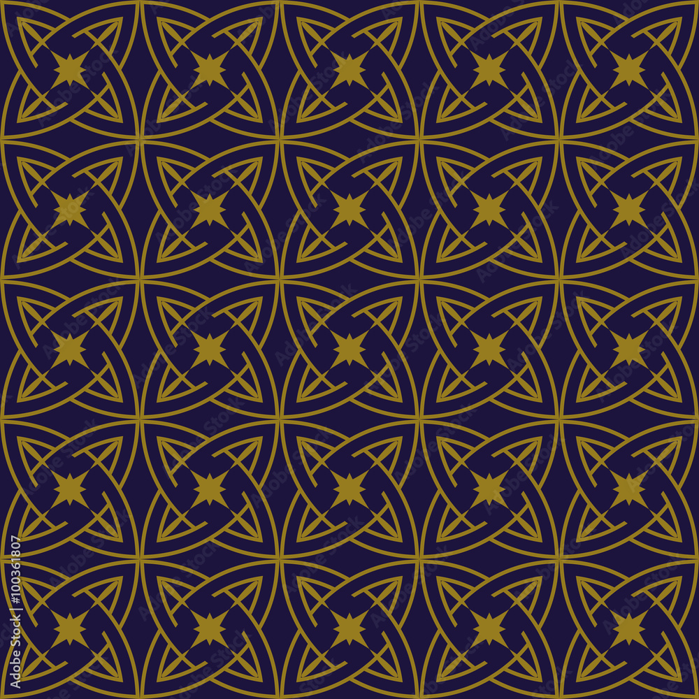 Elegant antique background image of round cross geometry line pattern.
