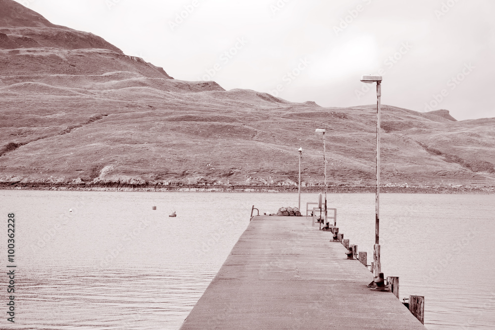 Pier to Isle of Raasay from the Isle of Skye, Scotland