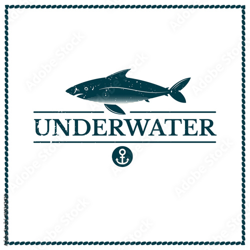 Label underwater fish