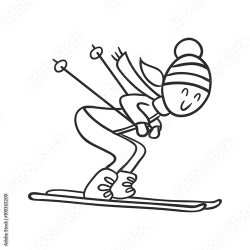 Doodle skier