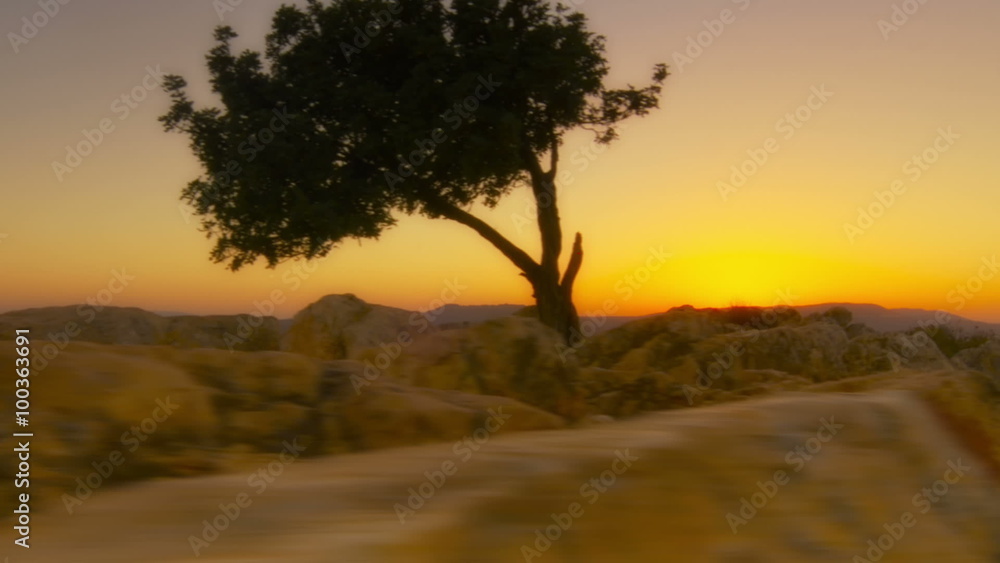 Panning shot of Sunset time-lapse of sunset on Mount Arbel near the Sea of Galilee. Panning shot of Sunset time-lapse of sunset on Mount Arbel near the Sea of Galilee.