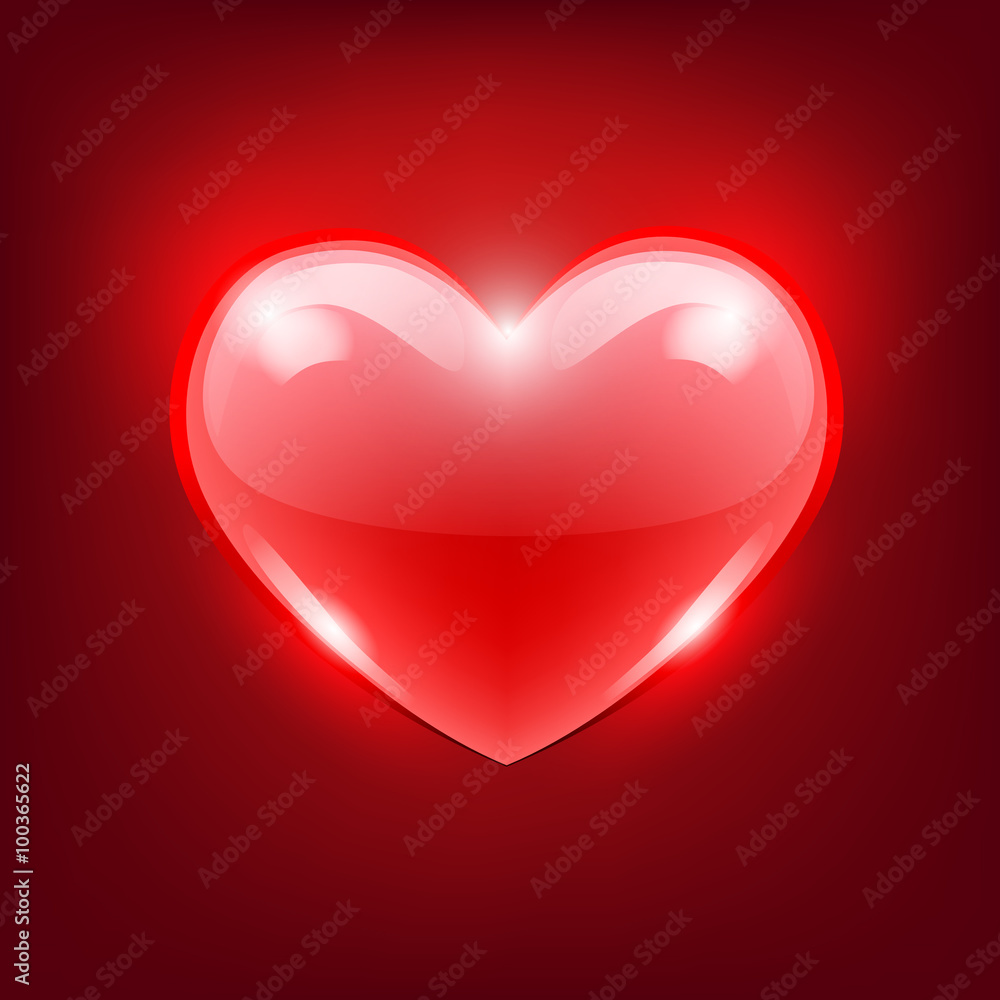  red heart, vector