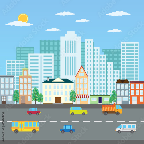 Summer cityscape