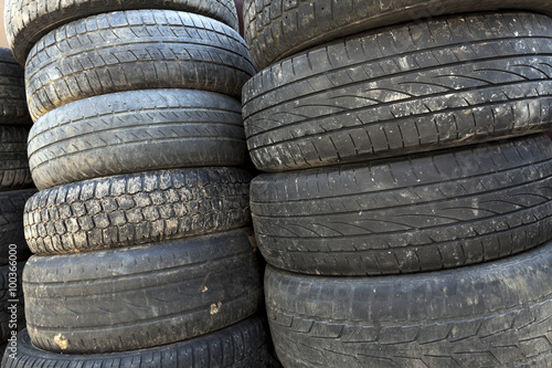 used car tires. close-up 