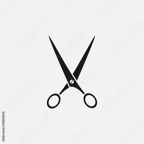 open scissors haircut black icon
