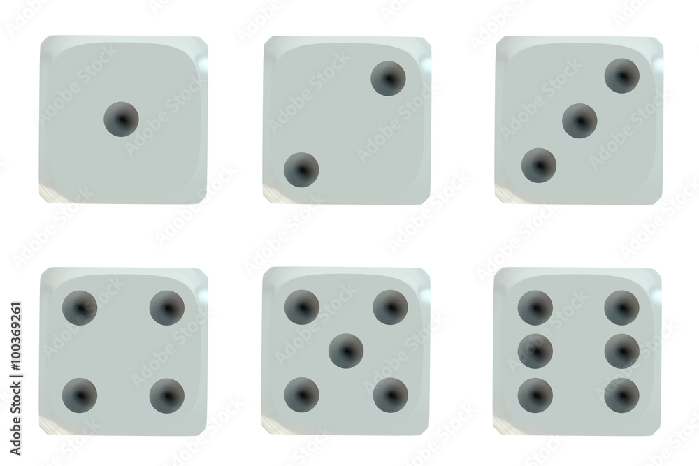dice, top view dice, top view
