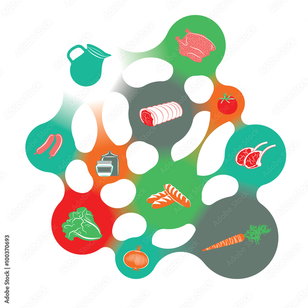 Naklejka premium Food infographic