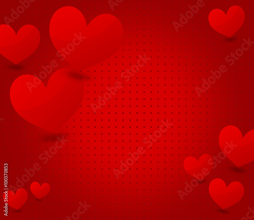 red hearts love design