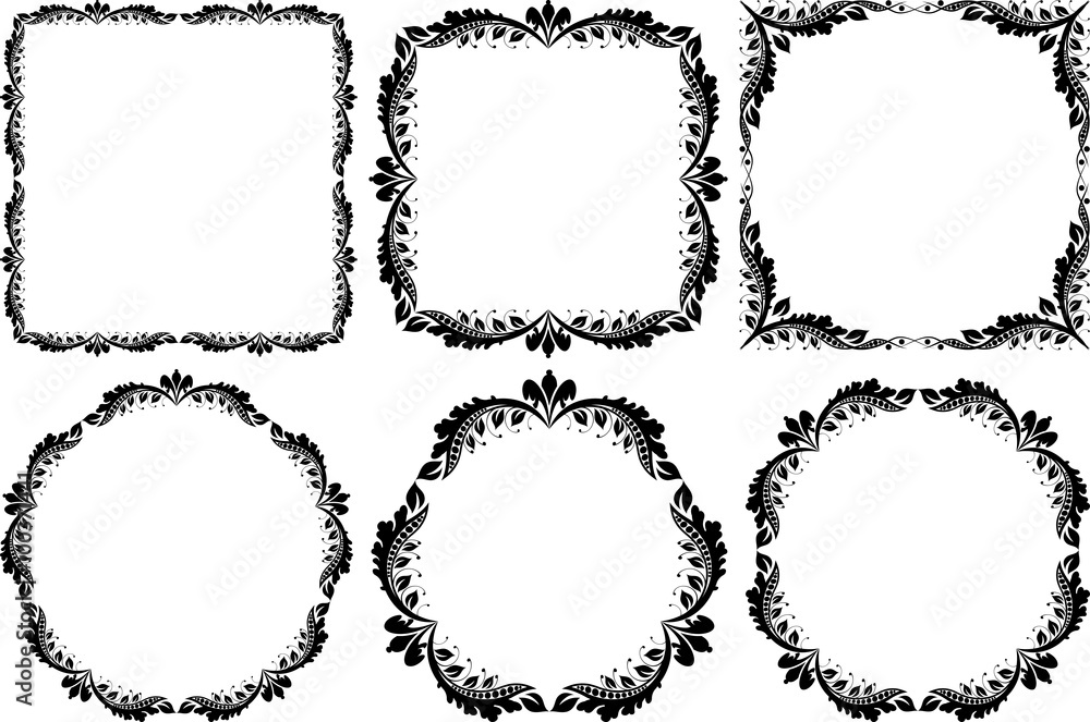 set of decorative frames - design elements set of decorative frames - design elements