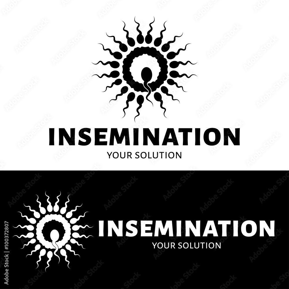 Fototapeta premium The vector of the sperm and egg logo.