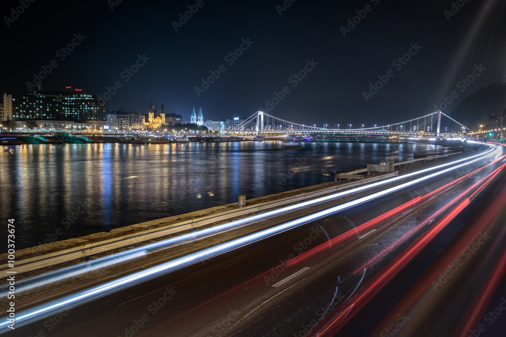 Stunning night cityscape of Budapest