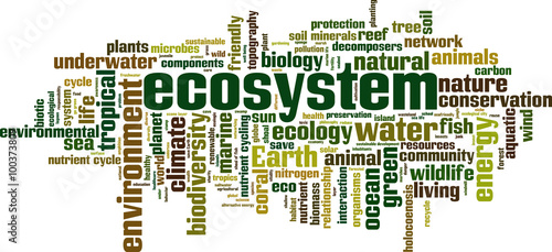 Ecosystem word cloud concept. Vector illustration