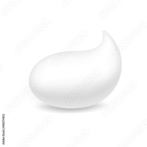 Vector White Foam Cream Mousse Soap Lotion Isolated on Background