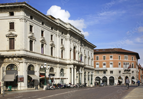 Old street in Ferrara. Italy