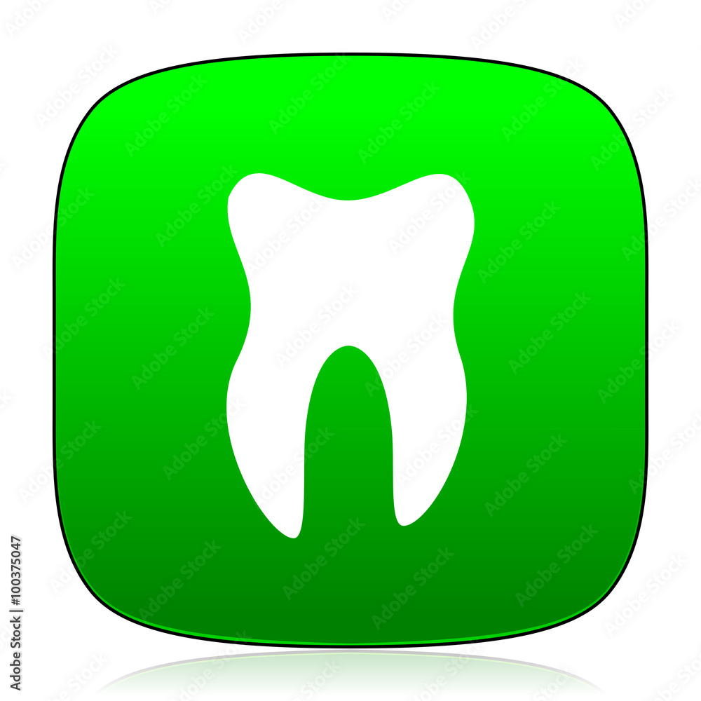 tooth green icon for web and mobile app tooth green icon for web and mobile app