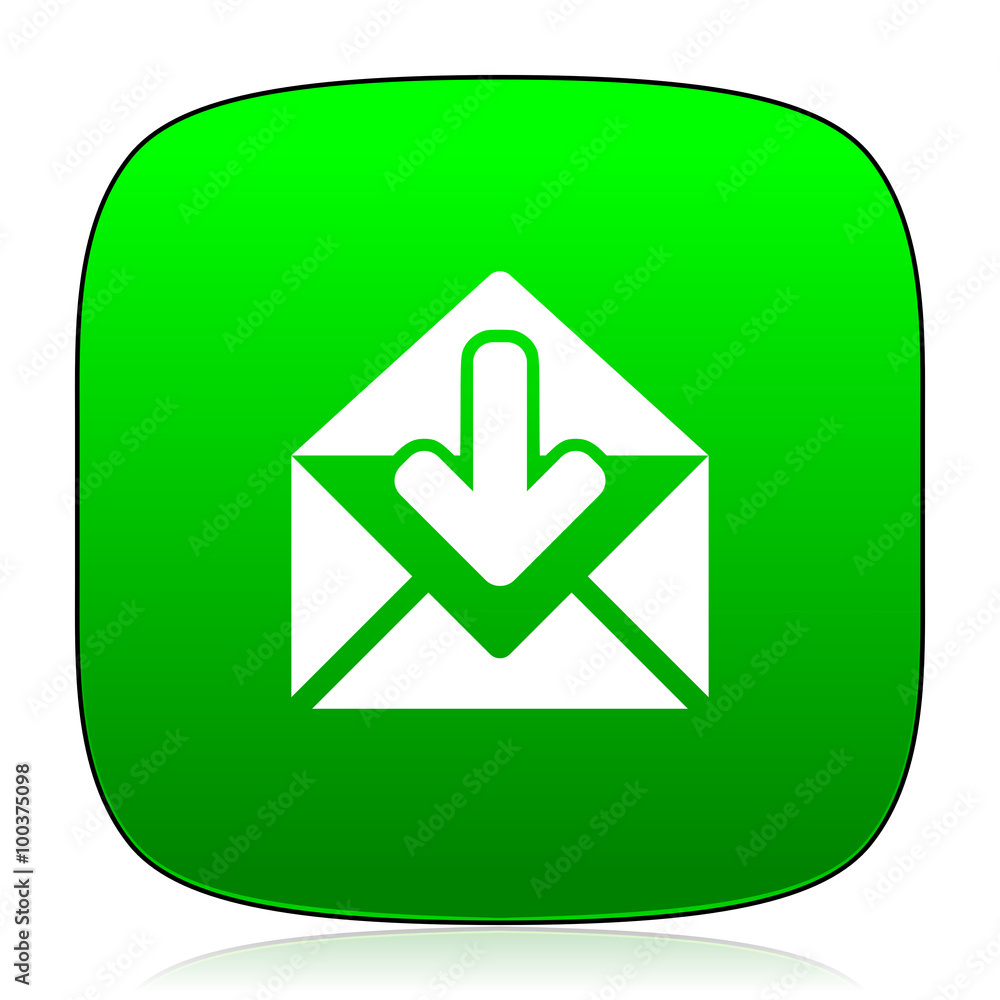 email green icon for web and mobile app