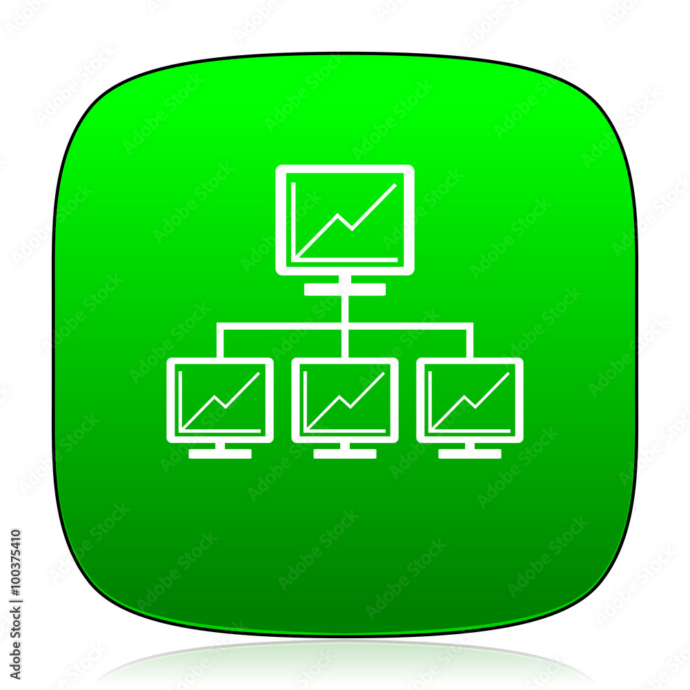 network green icon for web and mobile app network green icon for web and mobile app