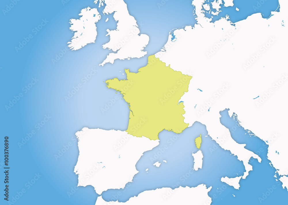 Carte France en europe