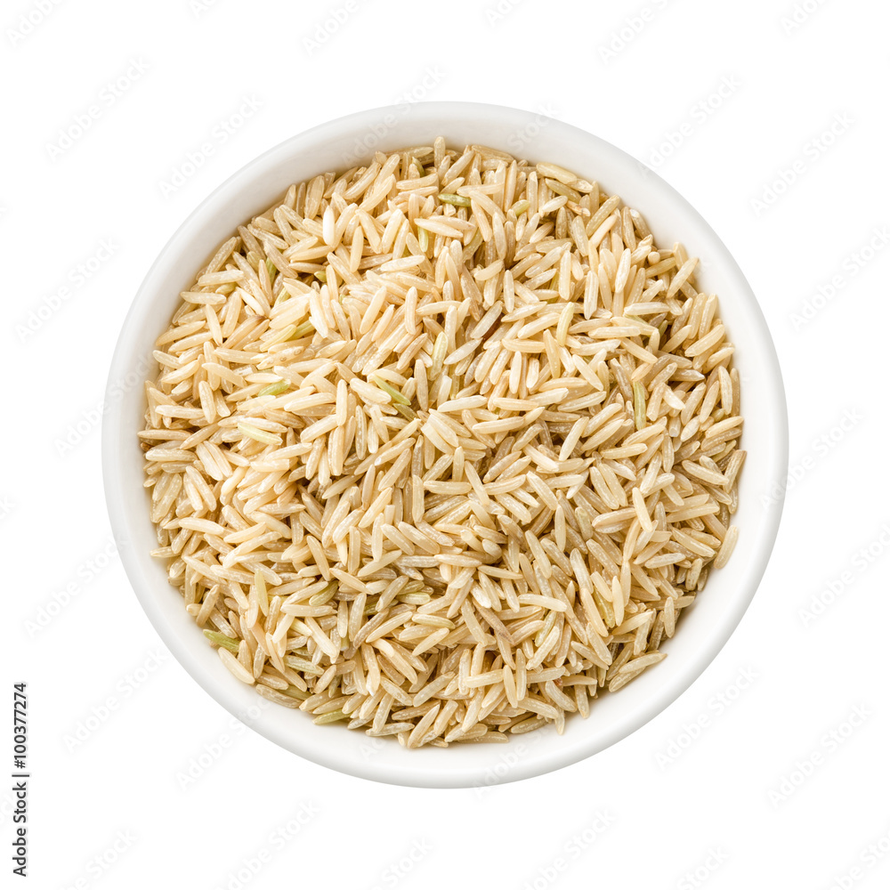 Brown Basmati Wild Rice in a ceramic bowl