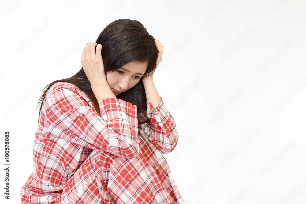 憂鬱な表情の女性 憂鬱な表情の女性