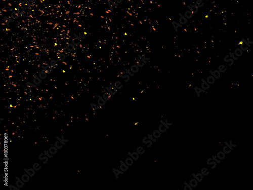  abstract gold paint splatter brush black Background.
