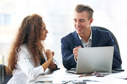 Businessman and businesswom...
