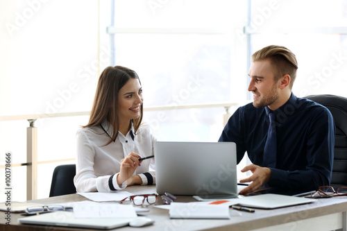 Businessman and businesswom...