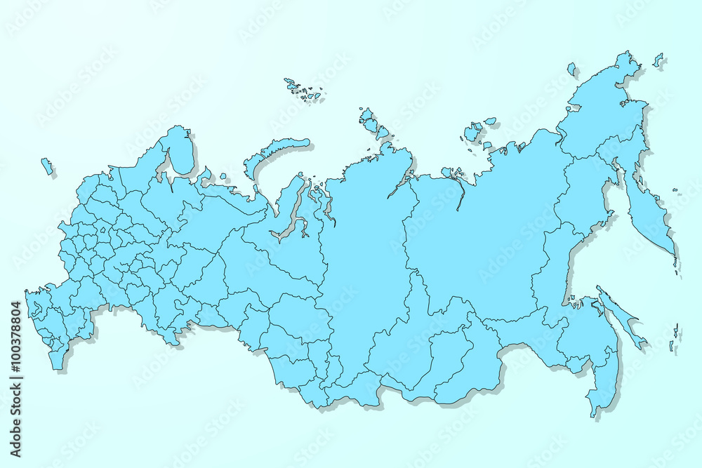 Russia map on blue degraded background vector