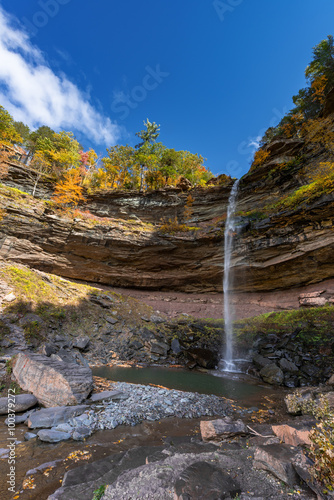 A sunny Autumn afternoon at Kaaterskill Falls  Catskills Mountai photo