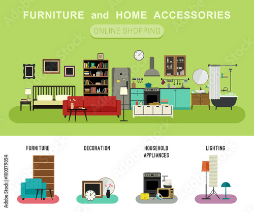Furniture and home accessories banner.