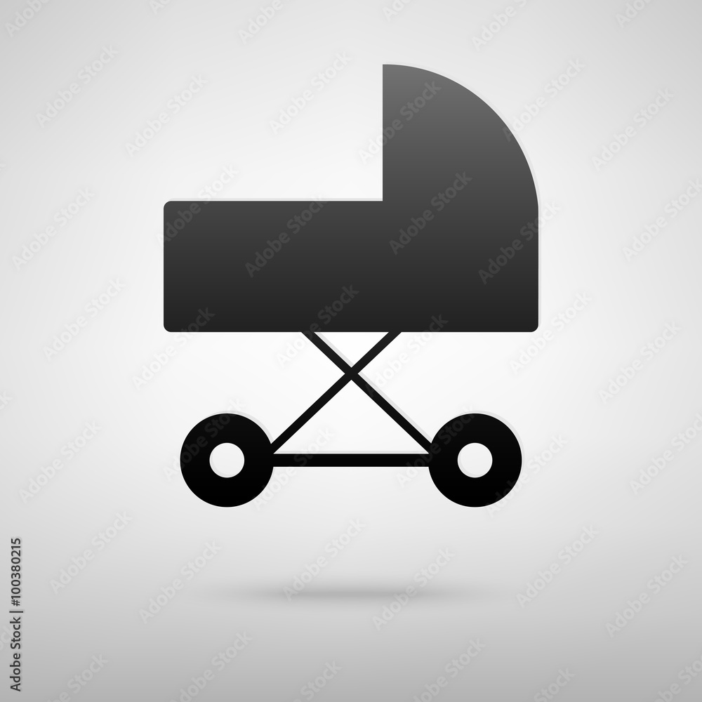 Pram black icon Pram black icon