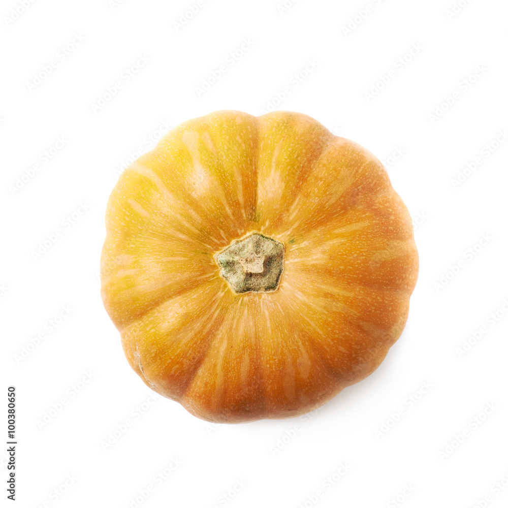 Single ripe orange pumpking isolated Single ripe orange pumpking isolated