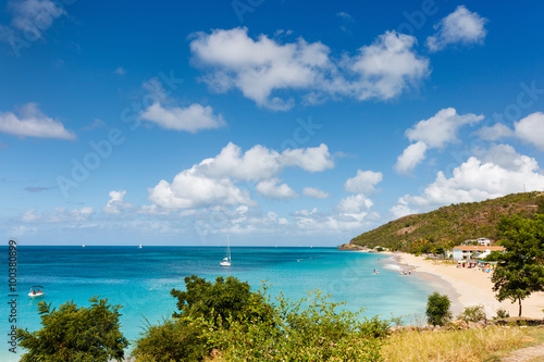 Idyllic beach at Caribbean