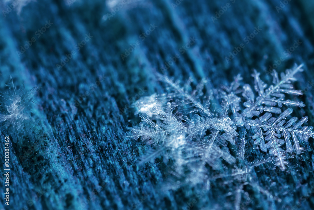 Snowflakes floating in a dusty space. Snowflakes floating in a dusty space.