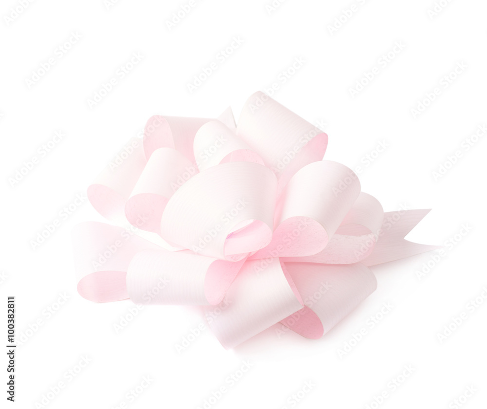 Decorational ribbon gift bow isolated Decorational ribbon gift bow isolated