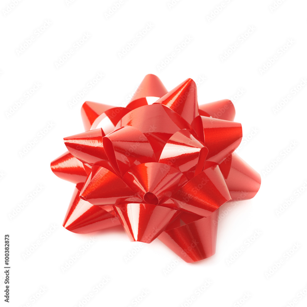 Decorational ribbon gift bow isolated Decorational ribbon gift bow isolated