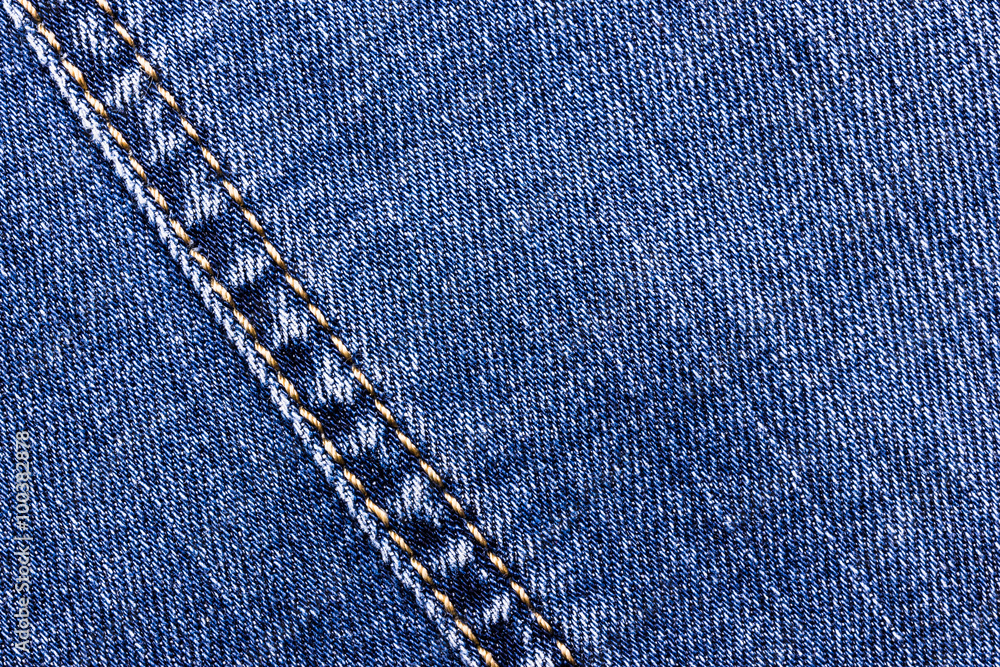 Blue jeans sew closeup texture. Blue jeans sew closeup texture.