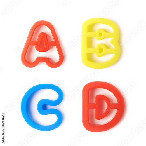 Set of plastic form letters...