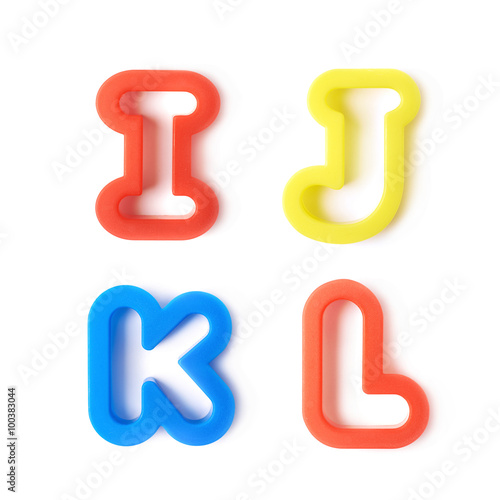 Set of plastic form letters...