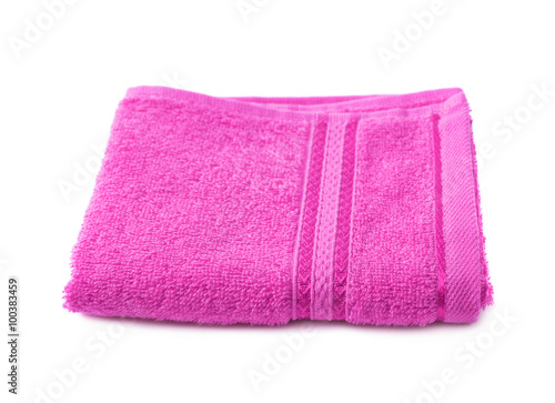 Single terry cloth towel isolated