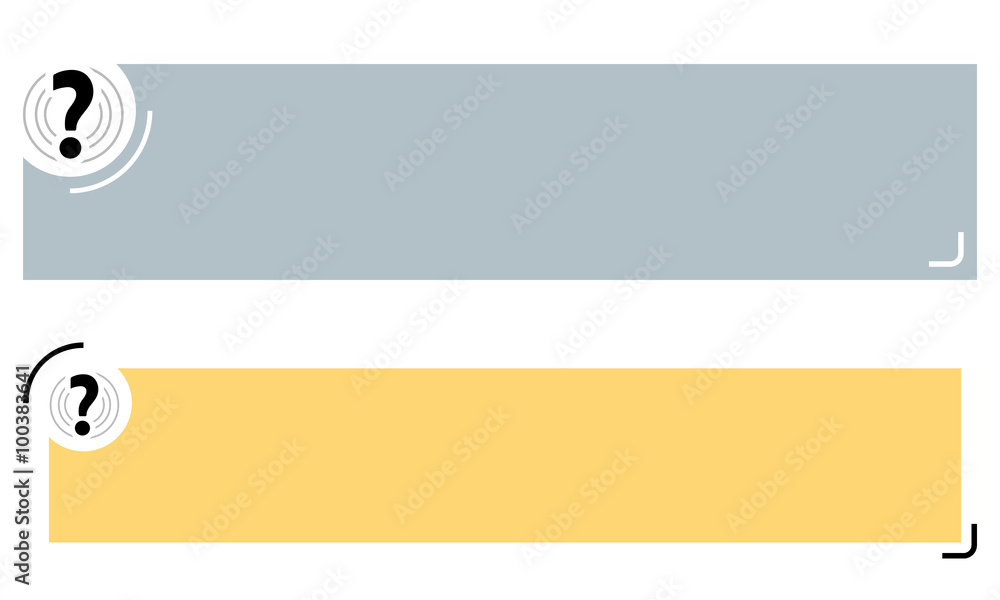Simple banners for your text and question mark Simple banners for your text and question mark