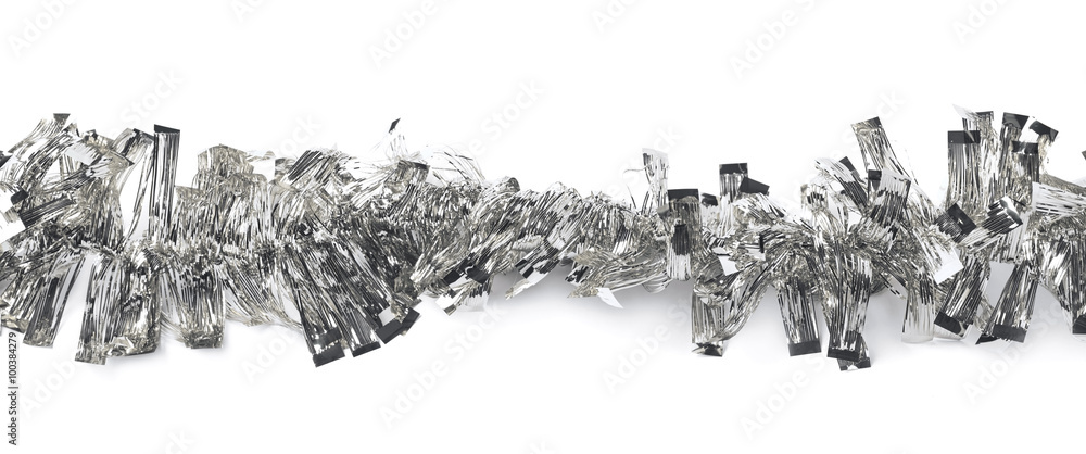 Obraz premium Line of a tinsel garland isolated