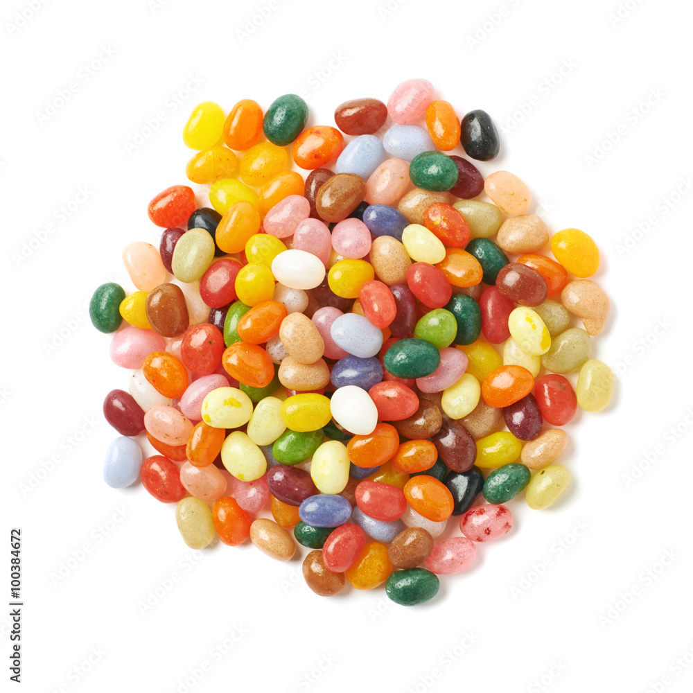 Big pile of jelly beans isolated Big pile of jelly beans isolated