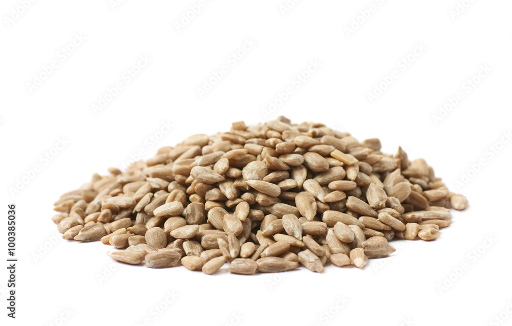 Pile of sunflower seeds isolated Pile of sunflower seeds isolated