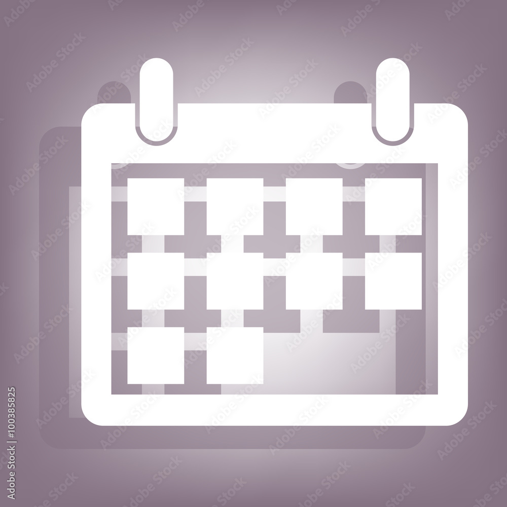 Calendar icon with shadow Calendar icon with shadow